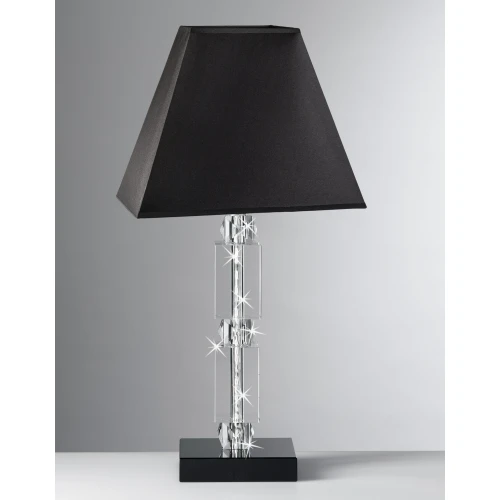 LUME IN CRISTALLO CON BASE E CUPOLA IN NERO