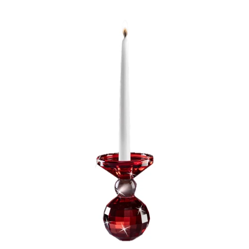 CANDELABRO IN CRISTALLO ROSSO - RANOLDI 
