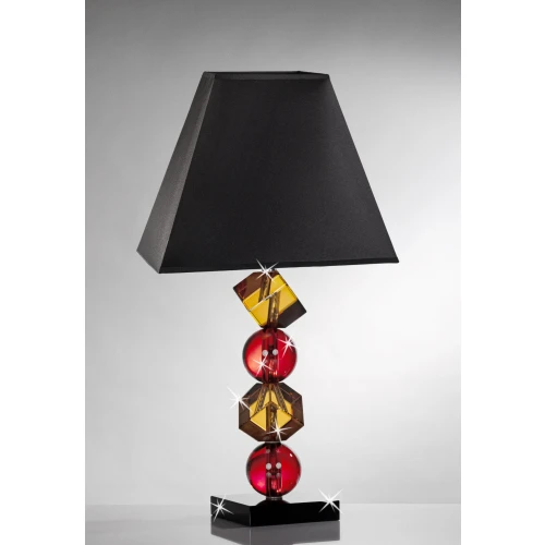 LUME IN CRISTALLO AMBRA E ROSSO - RANOLDI
