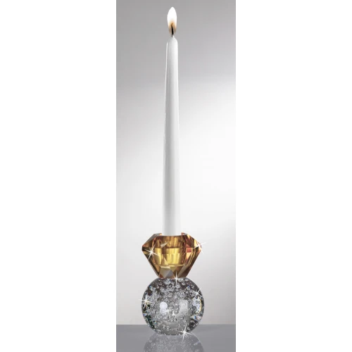 BOMBONIERA PORTACANDELA IN CRISTALLO BLU