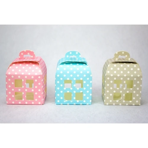 Scatolina lanterna portaconfetti a pois - tre colori