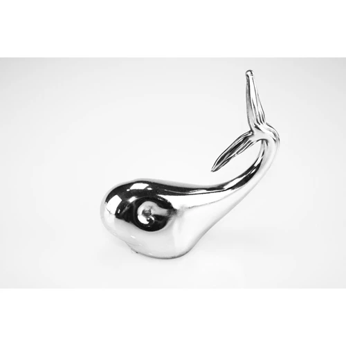 Balenottero in resina rivestita di argento cm.14x13