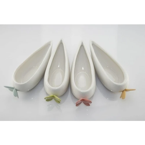 Salsiera con farfalle in porcellana