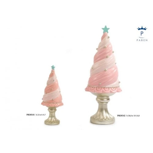 ALBERO DI NATALE CON STELLA 23 CM. RESINA