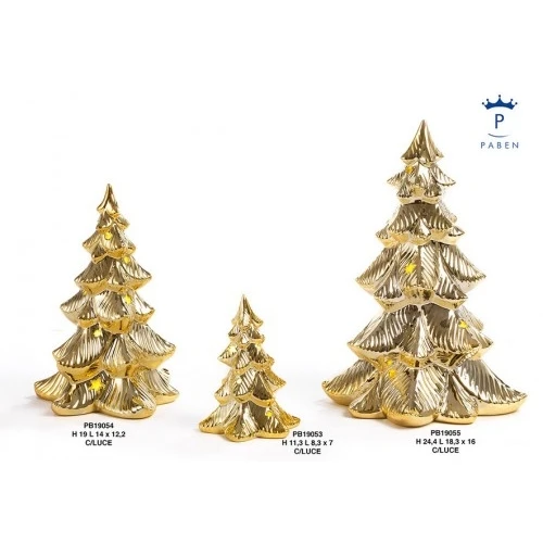ALBERO NATALE 24.4 CM. PORCELLANA ORO LUCE