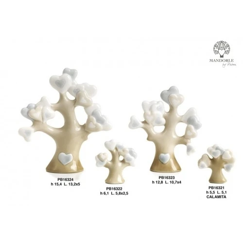 ALBERO STIL/CUORI 15.4 CM. PORCELLANA