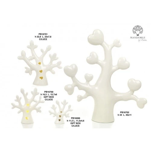 ALBERO CUORI 22.8 CM. PORCEL-LUCE