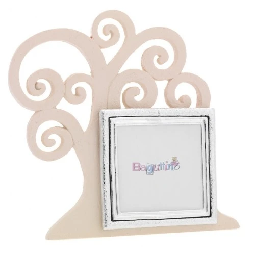 ALBERO STILIZZATO H. 14 CON PORTAFOTO 5x5 - ROSA