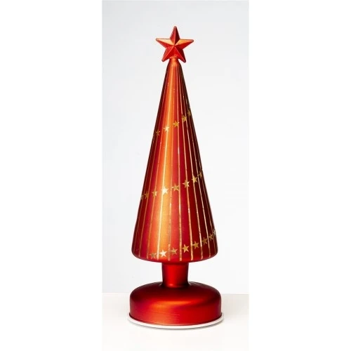 ALBERO VETRO ROSSO - DECORAZIONE NATALE