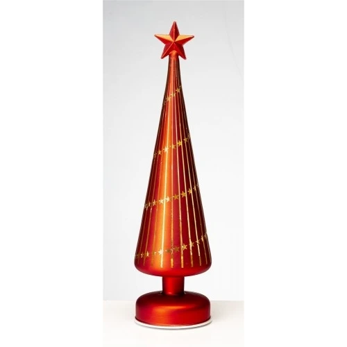 ALBERO VETRO ROSSO - DECORAZIONE NATALE