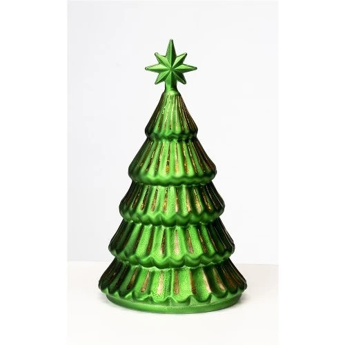 ALBERO VETRO VERDE - DECORAZIONE NATALE