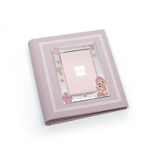 ALBUM BIMBO CON PELUCHE 25X30 ROSA CON P.FOTO 13X18