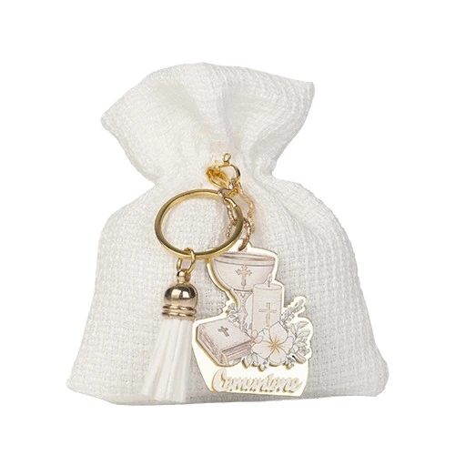 ALTARE BAG PORTACHIAVI CM 10X12 COMUNIONE - PORTACONFETTI 