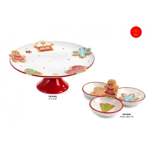 ALZATA X DOLCE NATALIZIA 27 CM. CERAMICA