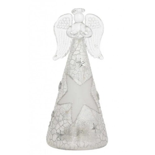 ANGELI CONICI CON DECORO STELLE H. 16 - ARGENTO