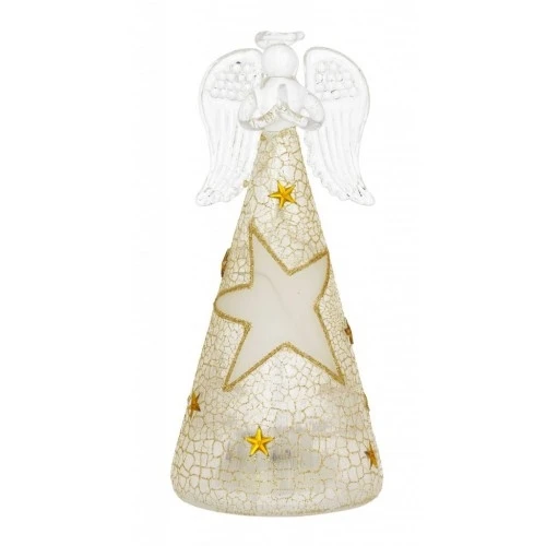ANGELI CONICI CON DECORO STELLE H. 16 - ORO