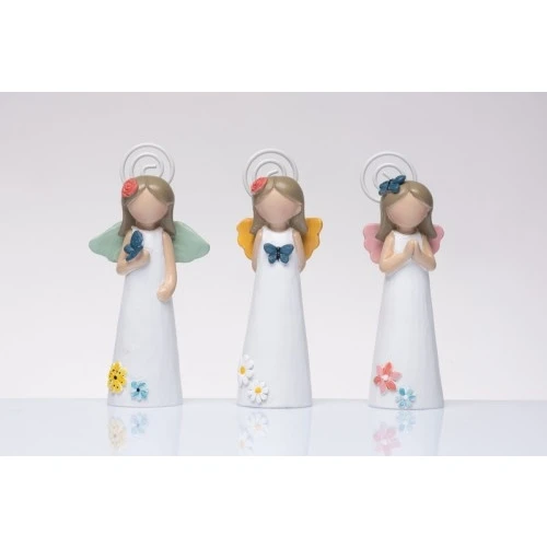 Bomboniera Cuorematto Solidale Comunione Ragazza: Memoclip Angioletto Stilizzato Assortiti cm.9