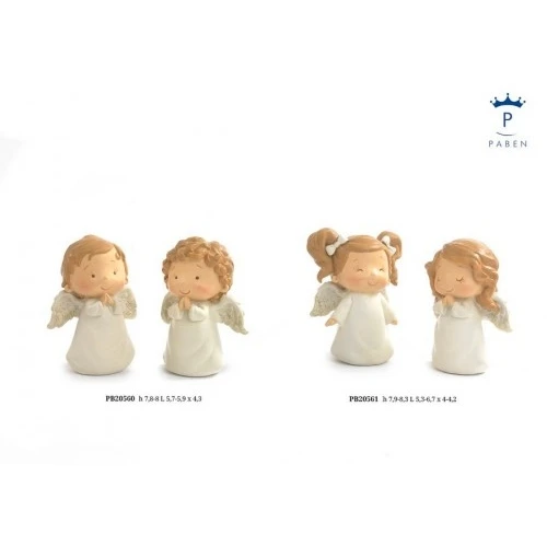 ANGELO CHE PREGA BOY 8 CM. RESINA