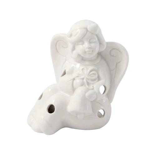 ANGELO CON CAMPANA CON TEALIGHT CM 11.7 X 9