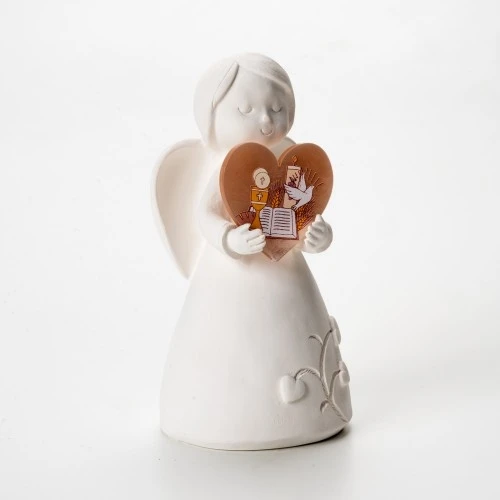 ANGELO CUORE COMUNIONE E CRESIMA LEGNO