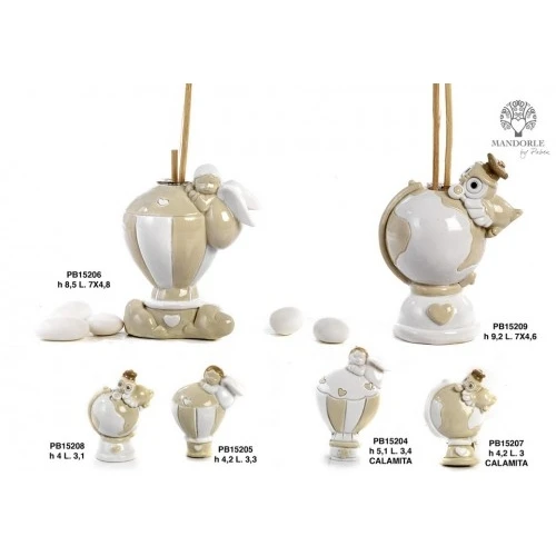 ANGELO CON MONGOLFIERA 4.2 CM. RESINA