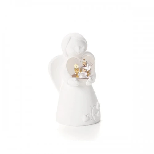 ANGELO CUORE BIANCO COMUNIONE E CRESIMA