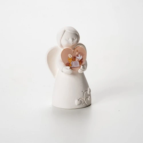 ANGELO CUORE LEGNO COMUNIONE E CRESIMA