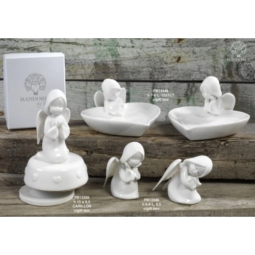 ANGELO CON CARILLON 15 CM. PORCELLANA