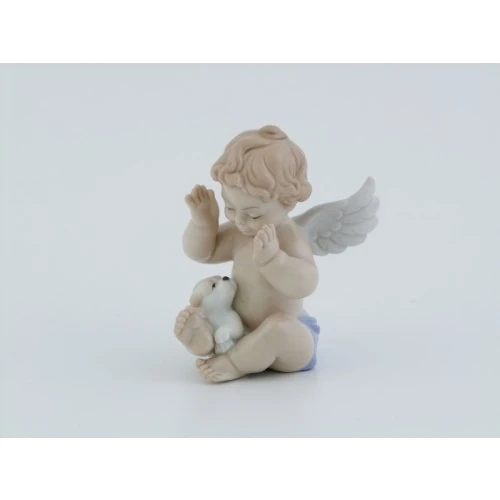 ANGELO SEDUTO CON CUCCIOLO