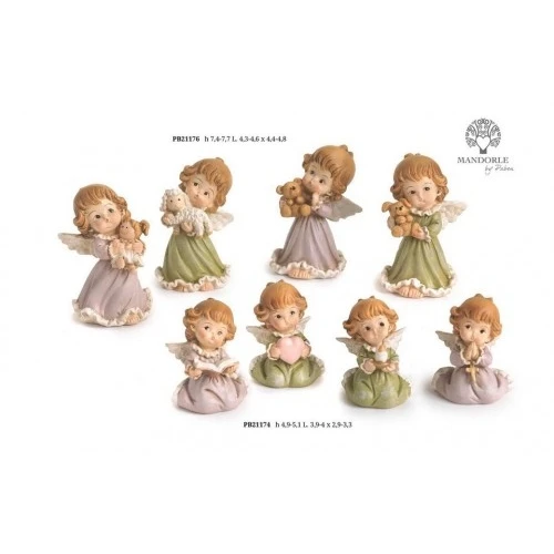 ANGELO CON ANIMALETTO 7.7 CM. RESINA