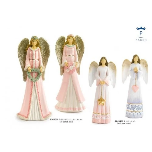 ANGELO CON CUORE - STELLA 21.2 CM. 2 AS. RESINA