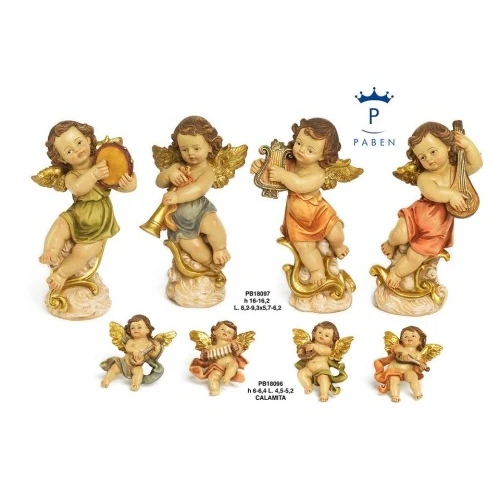 CALAMITA ANGELO MUSICISTI 6.4 CM. RESINA