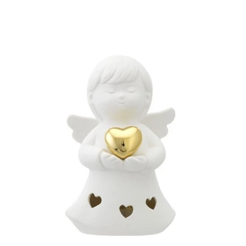 ANGIOLETTO H. 12 CON LED E CUORE ORO