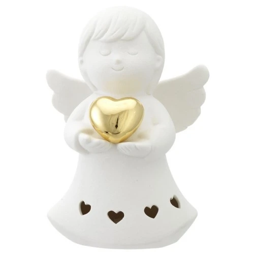 ANGIOLETTO H. 19 CON LED E CUORE ORO