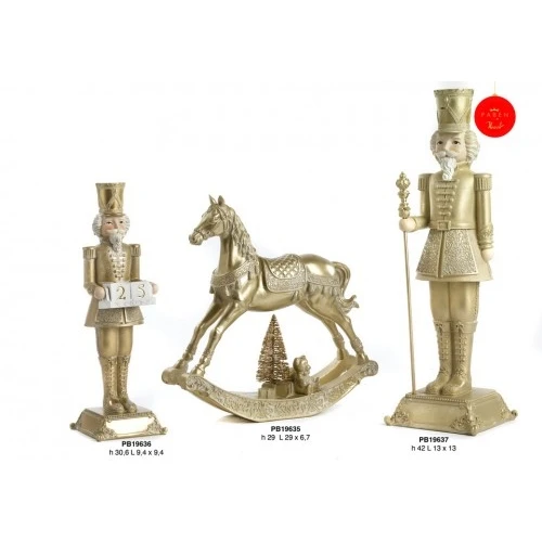 ANTICO GENERALE 42 CM. RESINA ORO