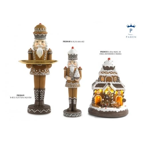 ANTICO GENERALE DI MARZAPANE CON VASSOIO 42 CM. RESINA METALLO