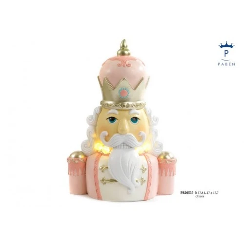 ANTICO GENERALE MEZZOBUSTO 37.8 CM. RESINA LUCI