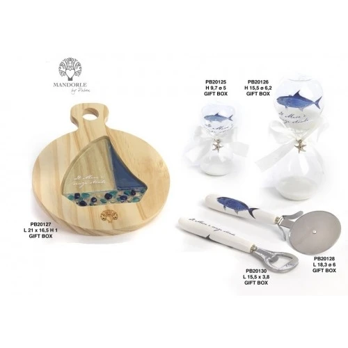 APRIBOTTIGLIE 'IL MARE E'...' 15.5 CM. PORCELLANA