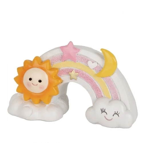 BOMBONIERA - ARCOBALENO LED ROSA CM.11 H.7 