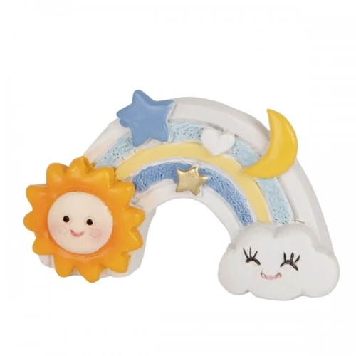 BOMBONIERA - ARCOBALENO CELESTE CM.5,5 PVC BOX 