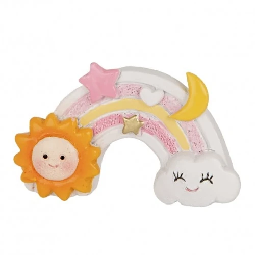 BOMBONIERA - ARCOBALENO ROSA CM.5,5 PVC BOX