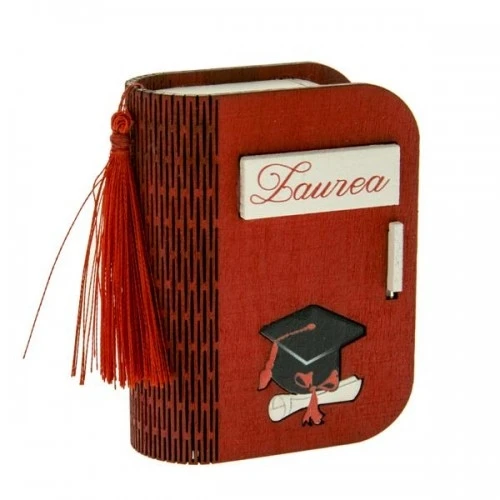 PORTA CONFETTI BOOK LAUREA CM.6X8 