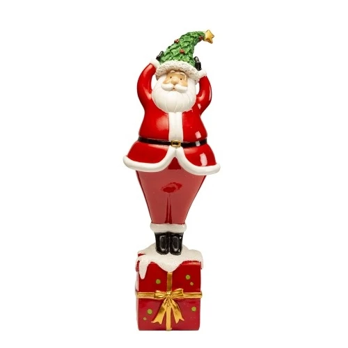 BABBO NATALE SU PACCO ROSSO