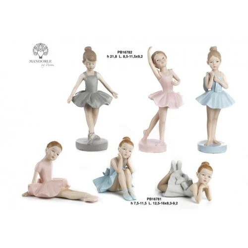 BALLERINA SEDUTA 11.5 CM. 3 AS. RESINA C.BOX