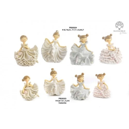 BALLERIN. CON VESTITO AMPIO 7.5 CM. RESINA CALAMITA