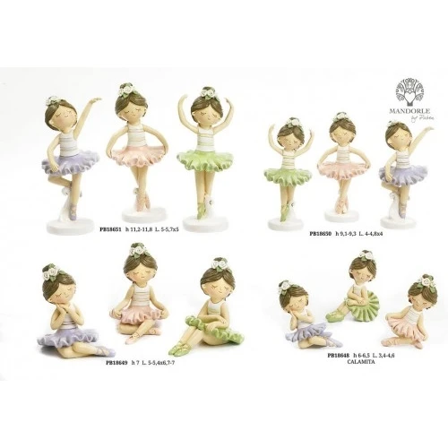 BALLERINA SEDUTA 6.5 CM. RESINA CALAMITA