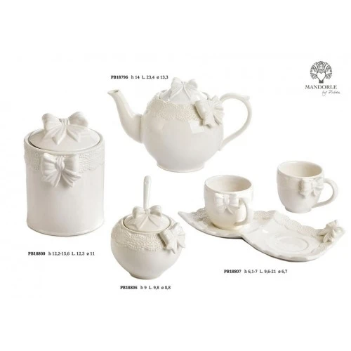 BARATTOLO/MERLETTO FIOCCO 15.6 CM. CERAMICA