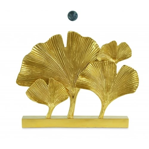 BASE CON 4 FOGLIE GINGKO ORO