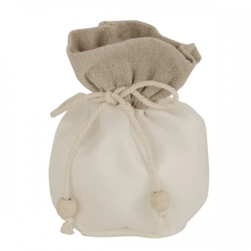 PORTA CONFETTI NATURAL PALLA CM.10 BORDO YUTA