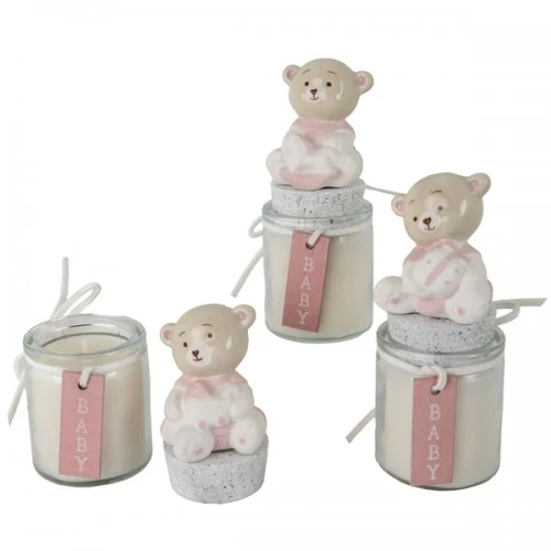 BOMBONIERA - BIBÌ CANDELA ROSA H.11 